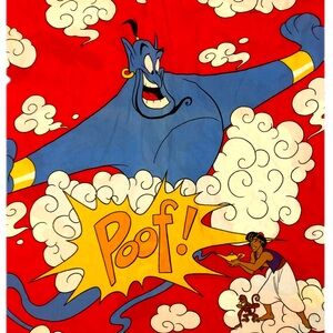Vintage Disney Aladdin Flat Bed Sheet